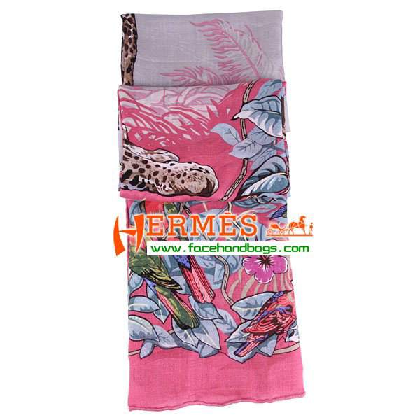Hermes Cashmere Square Scarf Pink HECASS 140 x 140